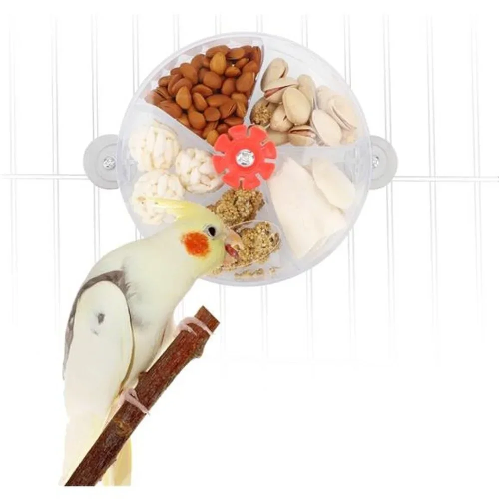 Bird Creative Foraging System Wheel Seed Food Ball Rotate TrainingToy for Parrot